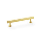 Square T-Bar Cabinet Pull Handle Centres 128mm Cupboard handle Alexander & Wilks Satin Brass 