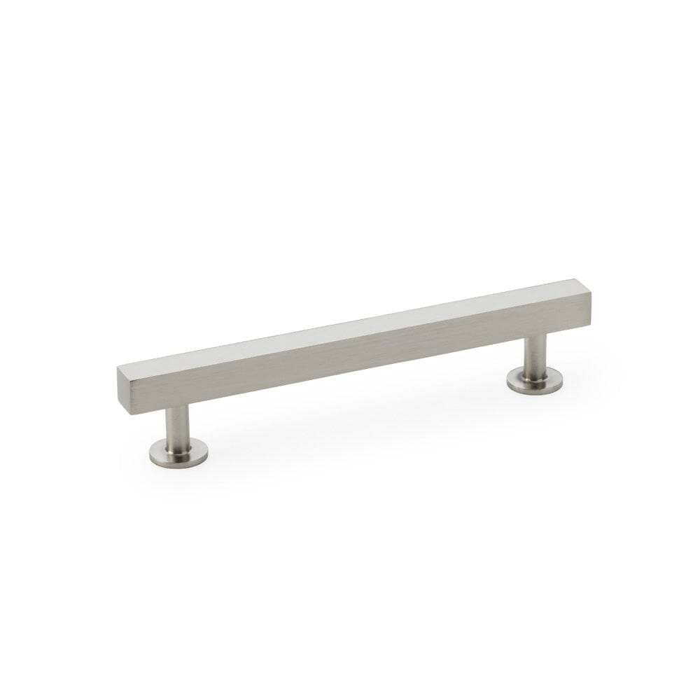 Square T-Bar Cabinet Pull Handle Centres 128mm Cupboard handle Alexander & Wilks Satin Nickel 