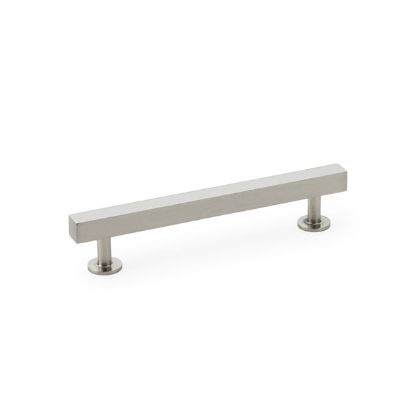 Square T-Bar Cabinet Pull Handle Centres 128mm Satin Nickel AW815-128-SN