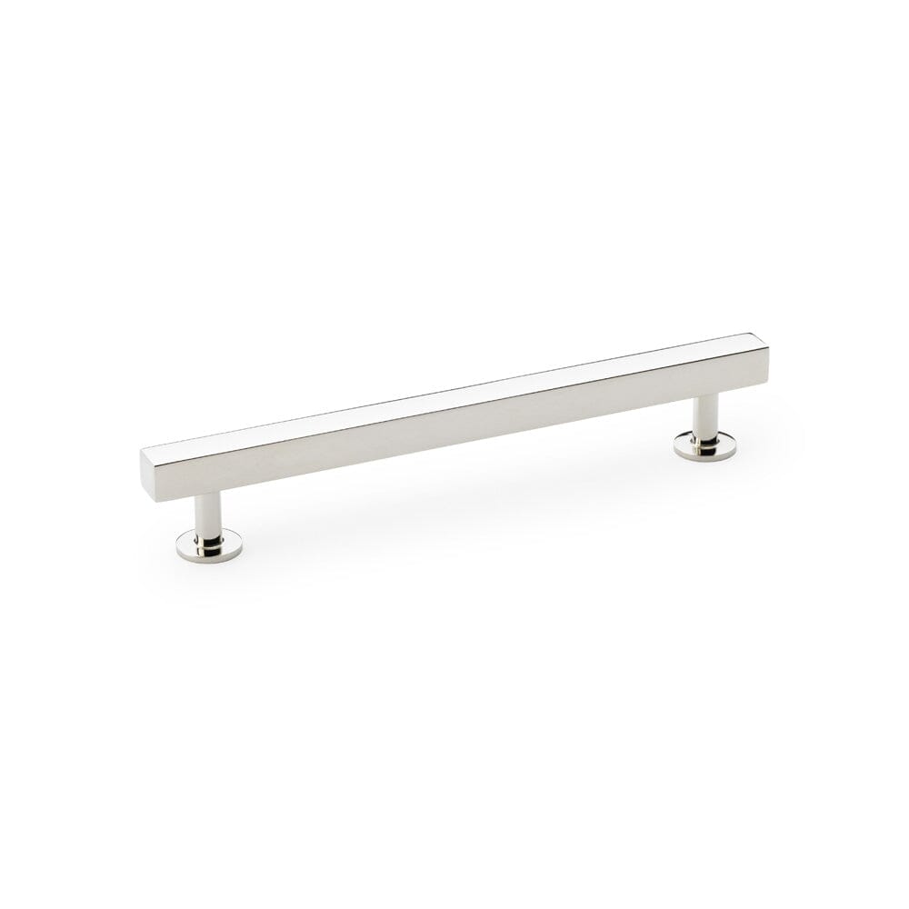 Square T-Bar Cabinet Pull Handle Centres 160mm Cupboard handle Alexander & Wilks Polished Nickel 