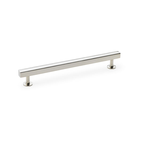 Square T-Bar Cabinet Pull Handle Centres 192mm Polished Nickel AW815-192-PN