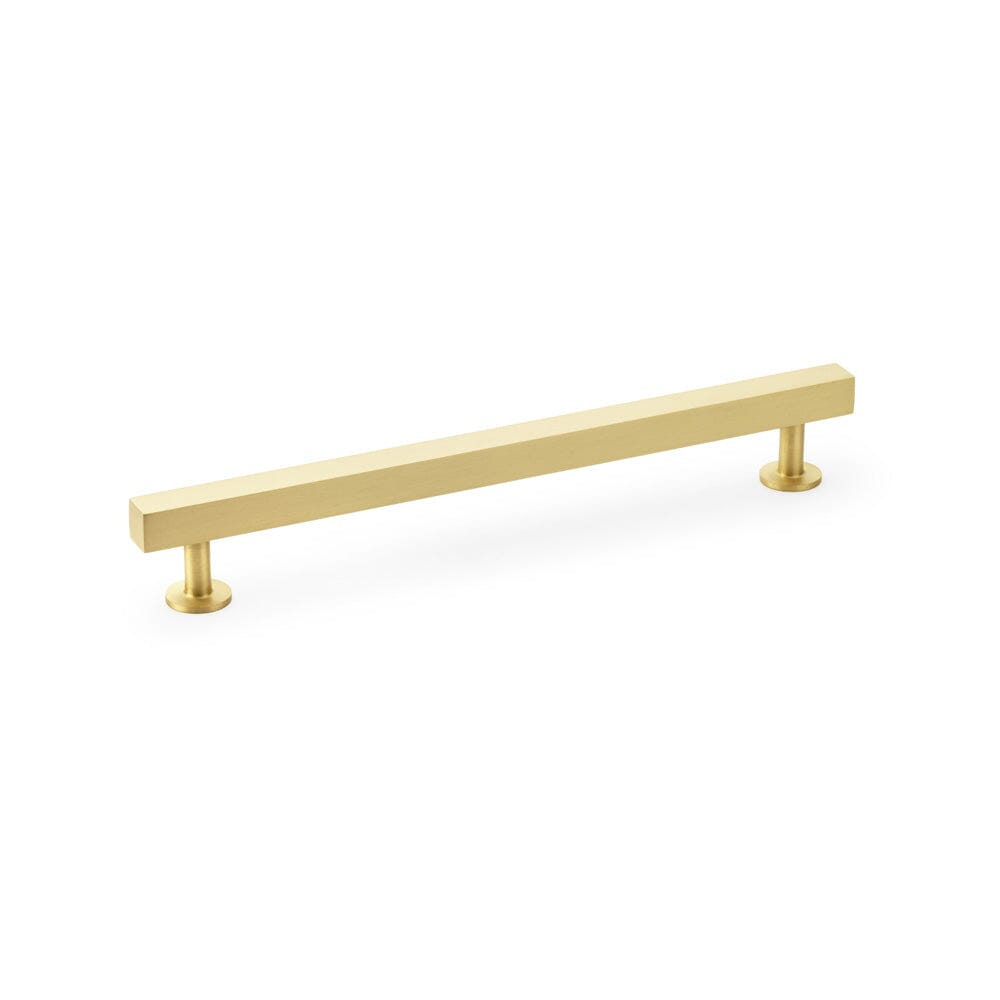 Square T-Bar Cabinet Pull Handle Centres 192mm Cupboard handle Alexander & Wilks Satin Brass 