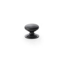 Waltz Round Cupboard Knob on Stepped Rose 25mm Cupboard Knob Alexander & Wilks Black 