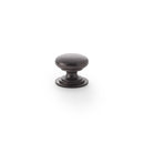 Waltz Round Cupboard Knob on Stepped Rose 25mm Cupboard Knob Alexander & Wilks Dark Bronze 