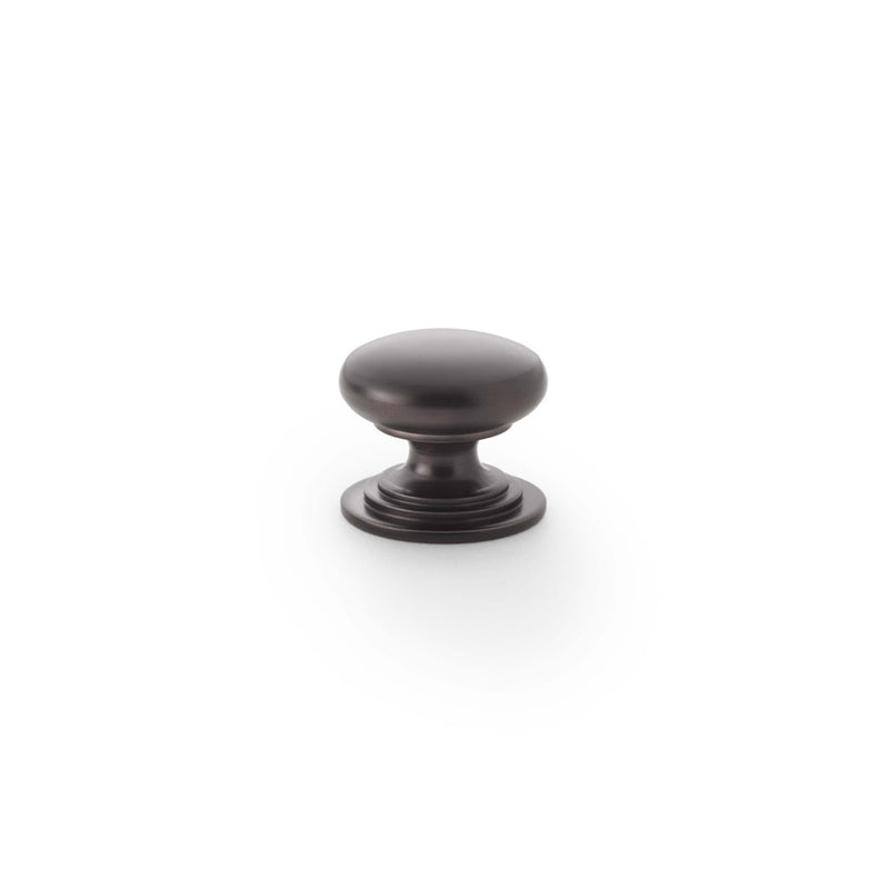Waltz Round Cupboard Knob on Stepped Rose 25mm