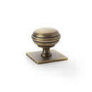 Quantock Cupboard Knob on Square Backplate 34mm