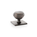 Quantock Cupboard Knob on Square Backplate 34mm