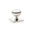Quantock Cupboard Knob on Square Backplate 34mm