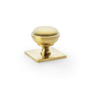 Quantock Cupboard Knob on Square Backplate 34mm