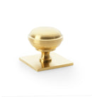 Quantock Cupboard Knob on Square Backplate 38mm