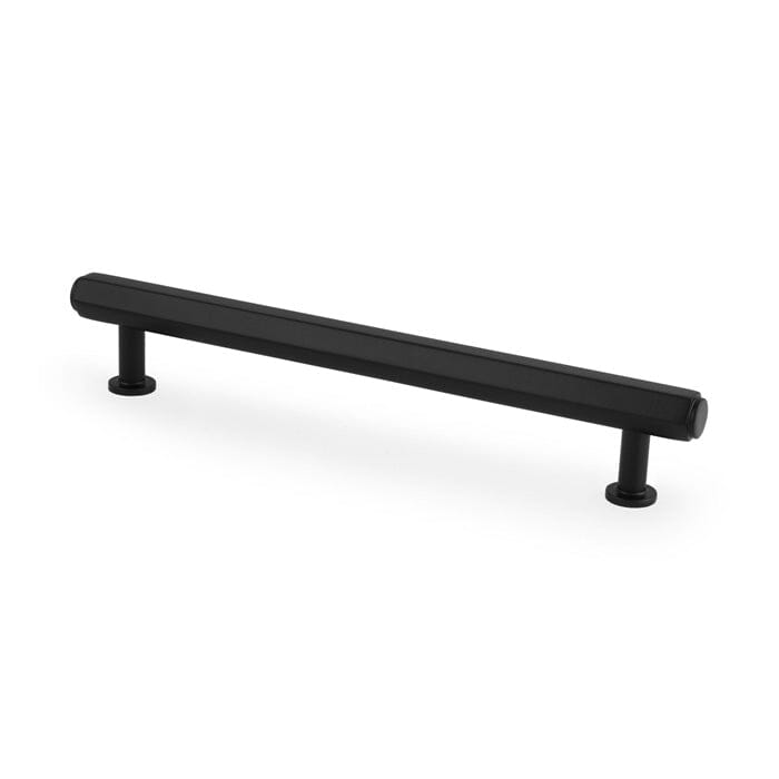 Vesper Hex T-Bar Cabinet Pull 160mm C/C Cupboard Knob Alexander & Wilks Matt Black 