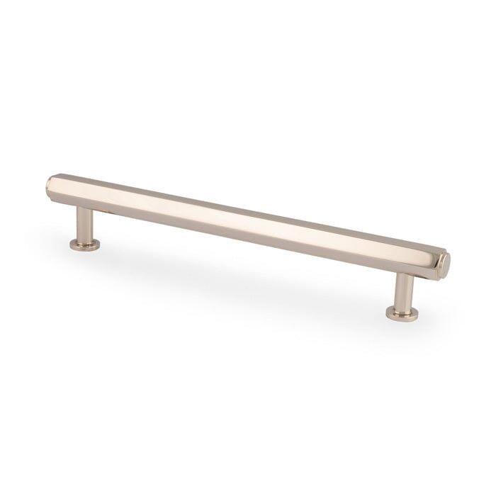 Vesper Hex T-Bar Cabinet Pull 160mm C/C Cupboard Knob Alexander & Wilks Polished Nickel 