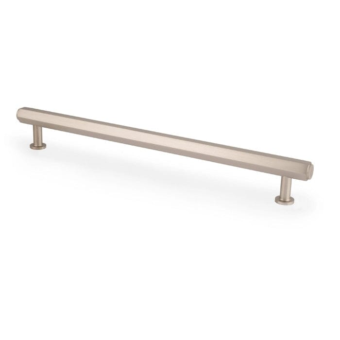 Vesper Hex T-Bar Cabinet Pull - 224mm C/C Cupboard Knob Alexander & Wilks Satin Nickel 