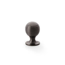 Caesar Cupboard Knob on Round Rose 25mm Cupboard Knob Alexander & Wilks Dark Bronze PVD 