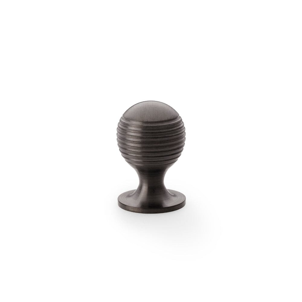 Caesar Cupboard Knob on Round Rose 25mm Cupboard Knob Alexander & Wilks Dark Bronze PVD 