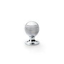Caesar Cupboard Knob on Round Rose 25mm Cupboard Knob Alexander & Wilks Polished Chrome 