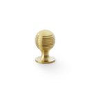 Caesar Cupboard Knob on Round Rose 25mm Cupboard Knob Alexander & Wilks Satin Brass PVD 
