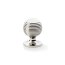 Caesar Cupboard Knob on Round Rose 32mm Cupboard Knob Alexander & Wilks Polished Nickel 