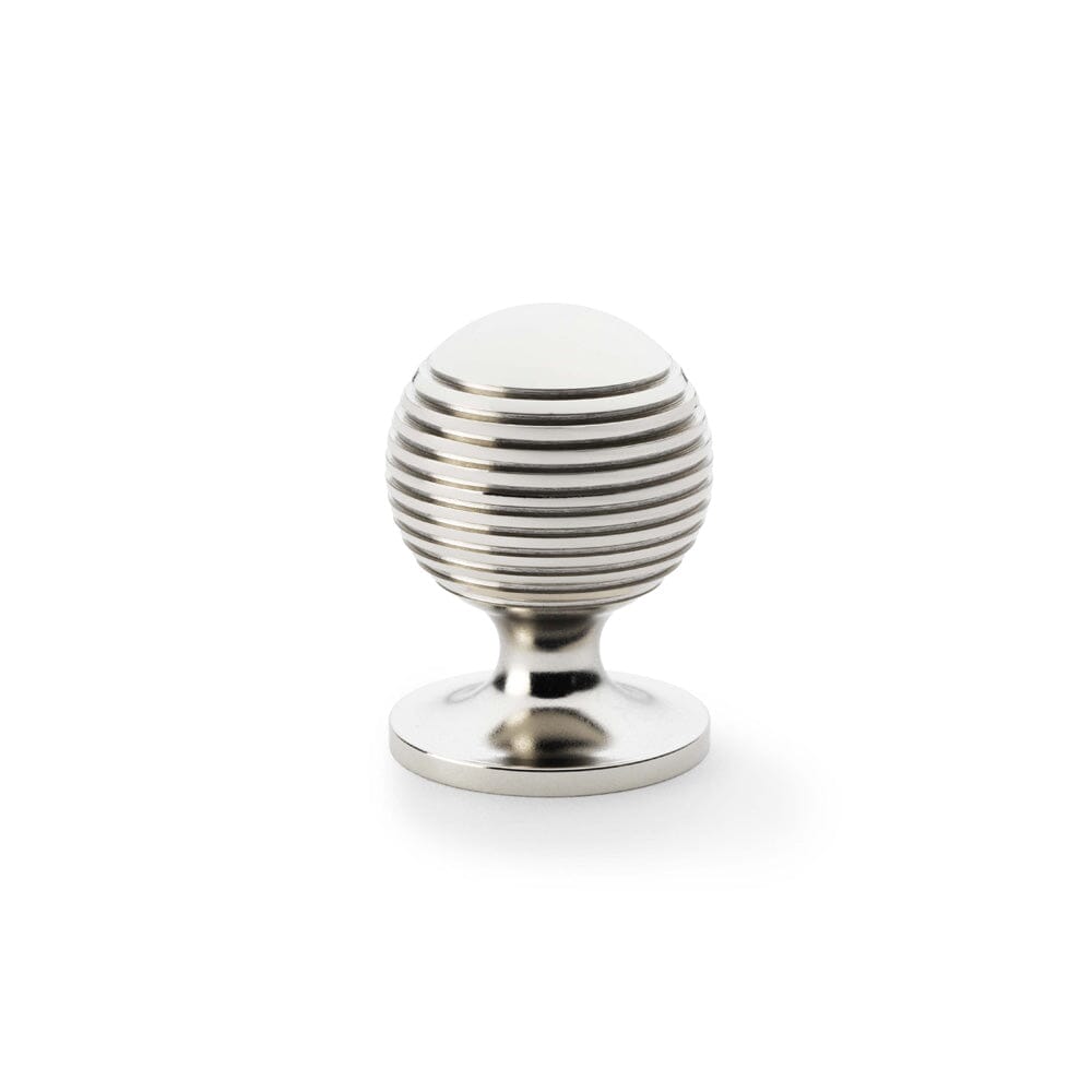 Caesar Cupboard Knob on Round Rose 32mm Cupboard Knob Alexander & Wilks Polished Nickel 