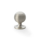 Caesar Cupboard Knob on Round Rose 32mm Cupboard Knob Alexander & Wilks Satin Nickel 