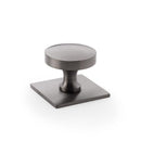 Bullion Cupboard Knob on Square Backplate