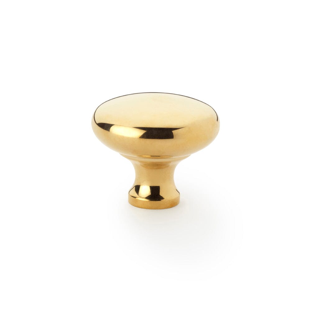 Wade Round Cupboard Knob 38mm Cupboard Knob Alexander & Wilks Polished Brass 