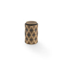 Diamond Cut Cylinder Cabinet Knob 30mm