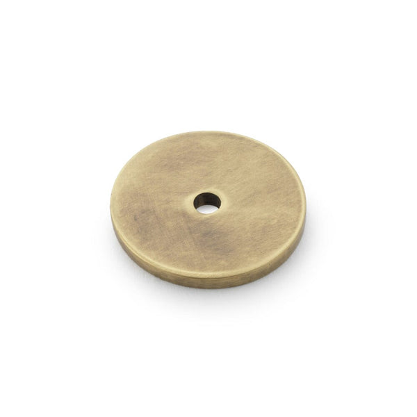 Circular Backplate Diameter 30mm Cabinet Accessory Alexander & Wilks Antique Brass 