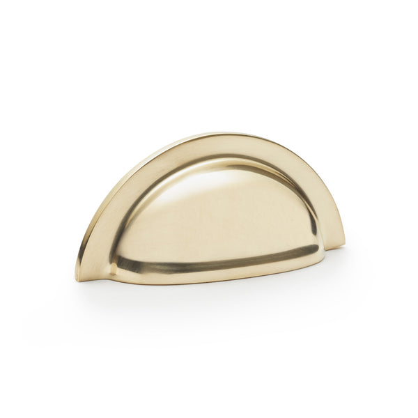 Bardom Ridged Cabinet Cup Pull Polished Brass AW903PB