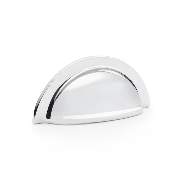 Bardom Ridged Cabinet Cup Pull Polished Chrome AW903PC