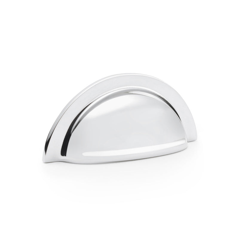 Bardom Ridged Cabinet Cup Pull Polished Chrome AW903PC