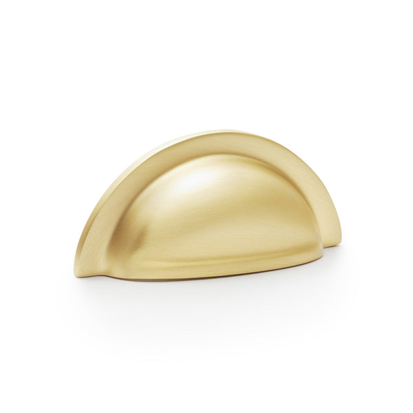 Bardom Ridged Cabinet Cup Pull Satin Brass AW903SB