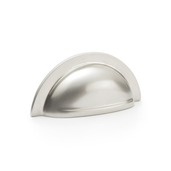 Bardom Ridged Cabinet Cup Pull Satin Nickel AW903SN