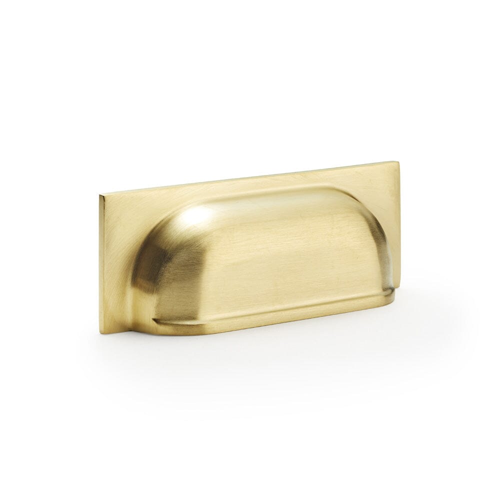 Quantock Cupboard Handle Handle Centers 96mm Cupboard Handle Alexander & Wilks Satin Brass PVD 