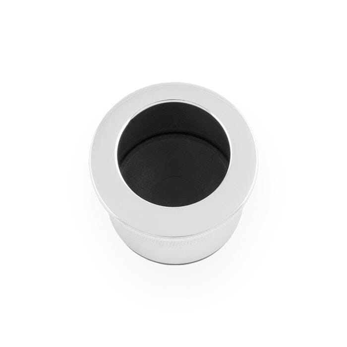 Round Sliding Door Finger Edge Pull Flush Pull Alexander & Wilks Polished Chrome 