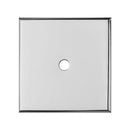 Square Cupboard knob Backplate Knob on Backplate Carlisle Brass Polished Chrome 