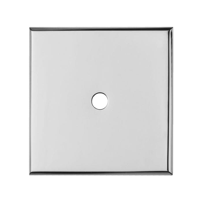 Square Cupboard knob Backplate Knob on Backplate Carlisle Brass Polished Chrome 