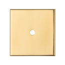 Square Cupboard knob Backplate Knob on Backplate Carlisle Brass Polished Brass 