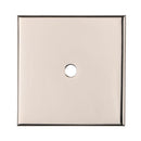 Square Cupboard knob Backplate Knob on Backplate Carlisle Brass Polished Nickel 