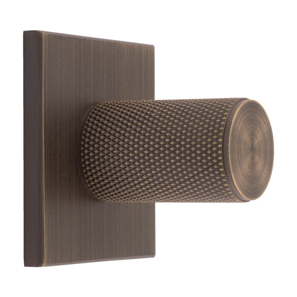 Knurled Cylinder Knob on Backplate