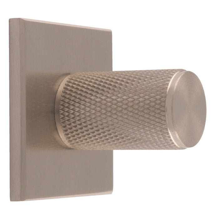 Knurled Cylinder Knob on Backplate