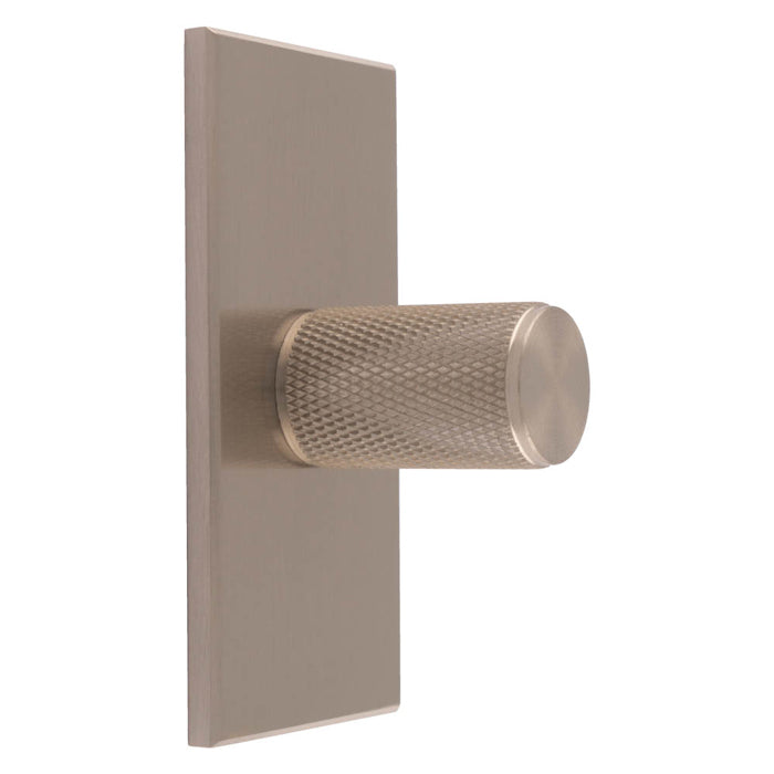 Knurled Cylinder Knob on Backplate