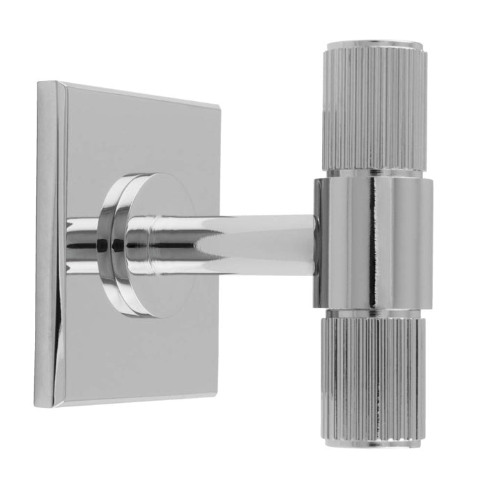 Lines T-Bar Knob on Backplate Polished Chrome BP711CP40CP