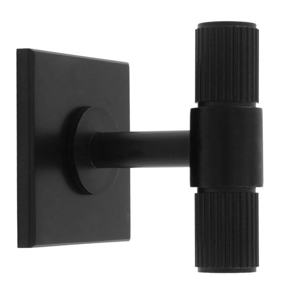 Lines T-Bar Knob on Backplate Matt Black BP711MB40MB