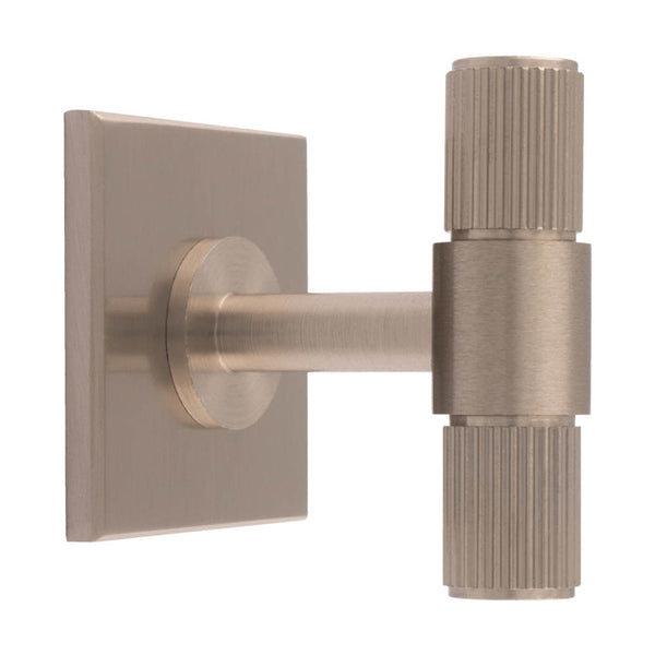 Lines T-Bar Knob on Backplate Satin Nickel BP711SN40SN