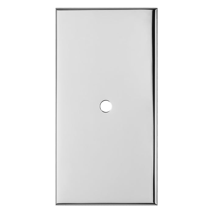 Rectangular Cupboard knob Backplate Polished Chrome BP76CP