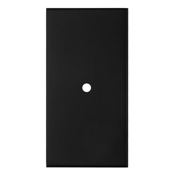 Rectangular Cupboard knob Backplate Matt Black BP76MB