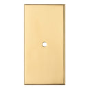 Rectangular Cupboard knob Backplate Knob on Backplate Carlisle Brass Polished Brass 
