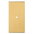 Rectangular Cupboard knob Backplate Knob on Backplate Carlisle Brass Satin Brass 