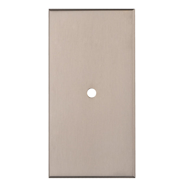 Rectangular Cupboard knob Backplate Satin Nickel BP76SN